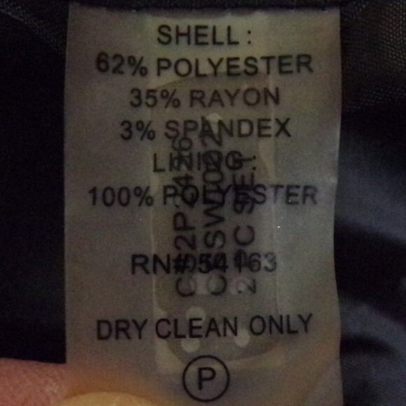 CALVIN KLEIN size 8 chocolate-brown blazer polyester/rayon/spandx dry clean only - Picture 15 of 15